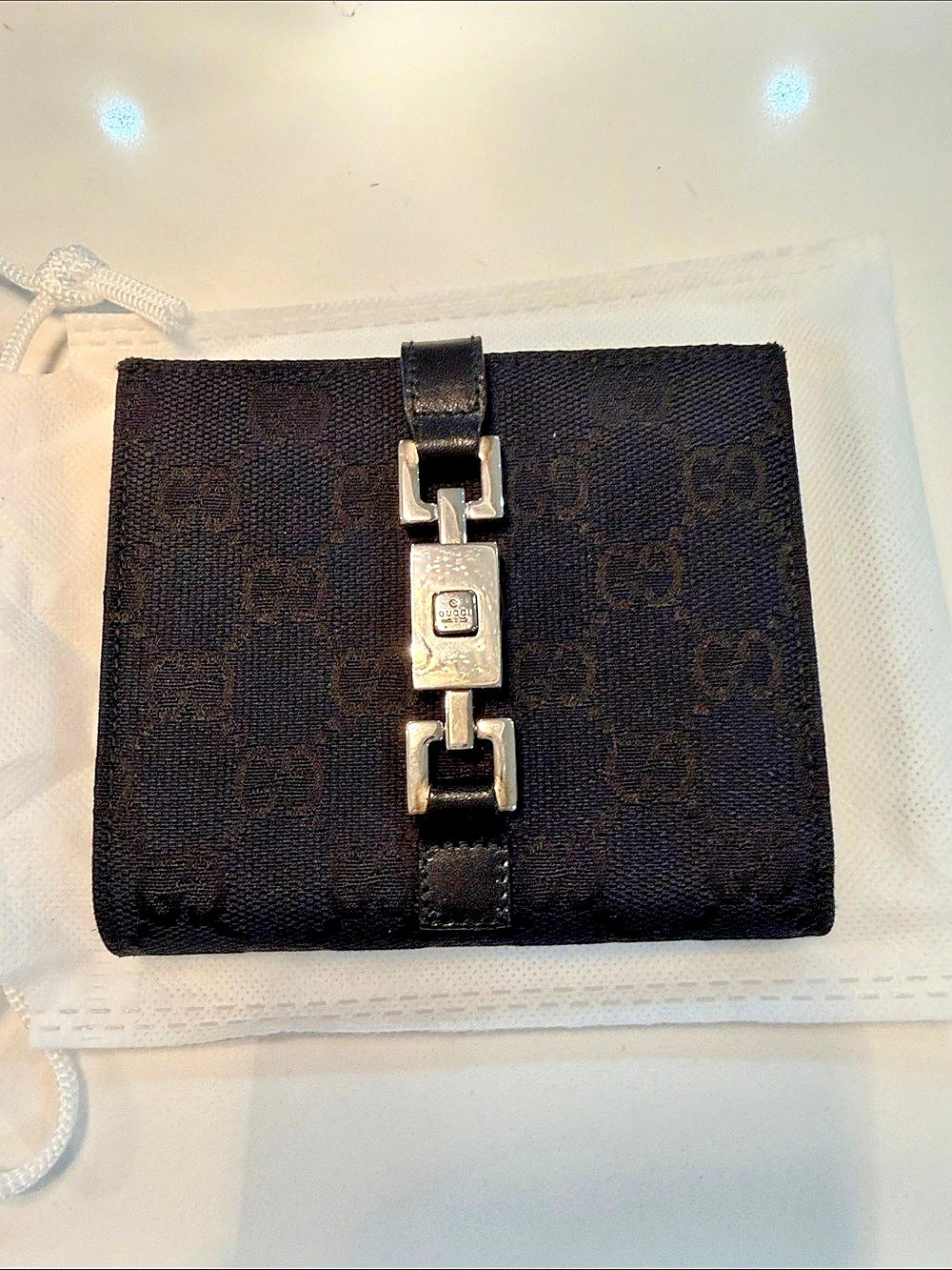 Gucci Jackie Compact Bifold Wallet Black🖤